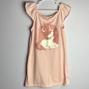 Carter's Pink Unicorn Nightgown With Unicorn Graphic Magical Dreams